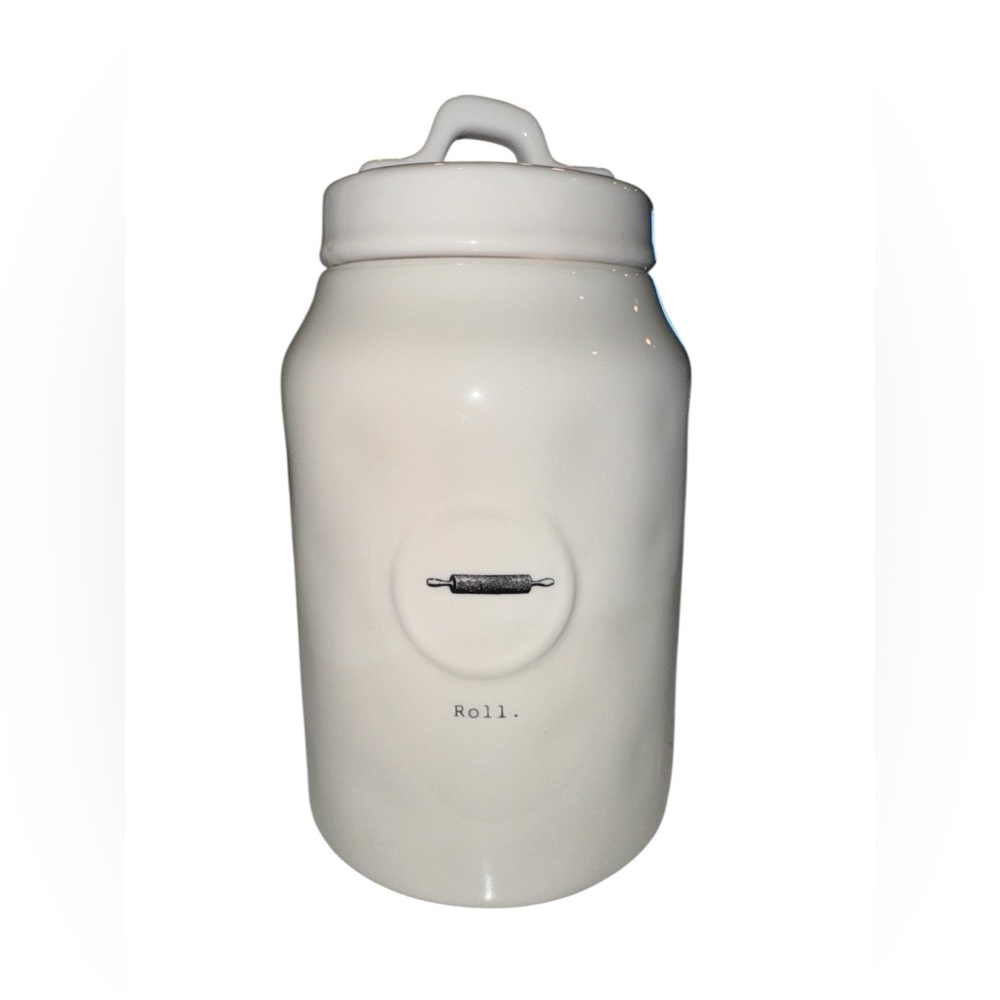Rae Dunn Artisan CoCeramic ROLL Canister with lid